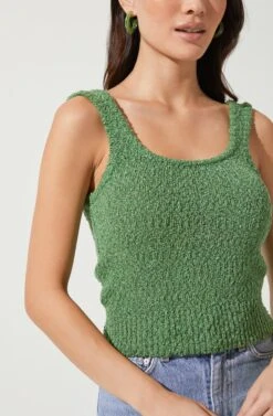 Virgo Sweater Tank -Outlet Cozi Luxe Store ACT16631 GREEN 3
