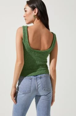 Virgo Sweater Tank -Outlet Cozi Luxe Store ACT16631 GREEN 4