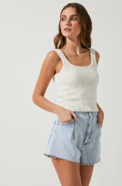 Virgo Sweater Tank -Outlet Cozi Luxe Store ACT16631 NATURAL 2