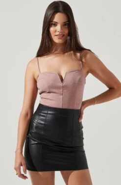 Nadia Sweetheart Bodysuit -Outlet Cozi Luxe Store ACT16686 HAZELNUT 2 NEW