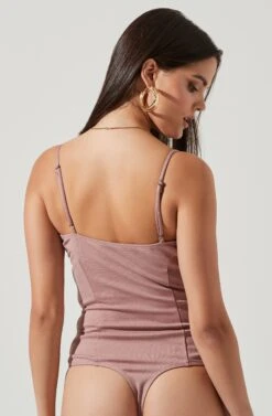 Nadia Sweetheart Bodysuit -Outlet Cozi Luxe Store ACT16686 HAZELNUT 6 NEW