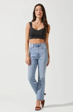 Effie Crop Tank -Outlet Cozi Luxe Store ACT16712 BLACK 1