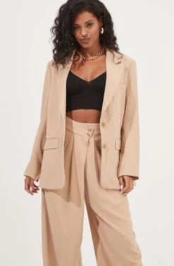 Boyfriend Oversized Blazer -Outlet Cozi Luxe Store ACT16714B CAPPUCCINO 3