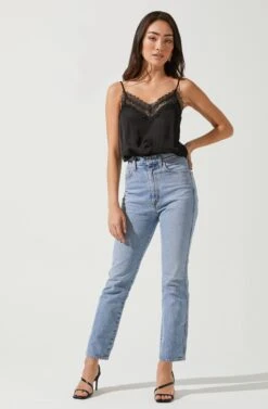 Lotus Lace Trimmed Bodysuit -Outlet Cozi Luxe Store ACT16718 BLACK 1