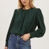 Duchess Long Sleeve Top 2 Duchess Long Sleeve Top -Outlet Cozi Luxe Store ACT16780B GREEN 2