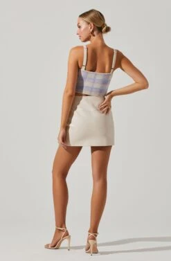 Belmont Plaid Knit Cami 11 Belmont Plaid Knit Cami -Outlet Cozi Luxe Store ACT16789P LILACPLAID 5