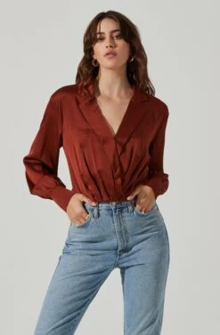 Marietta Satin Surplice Top