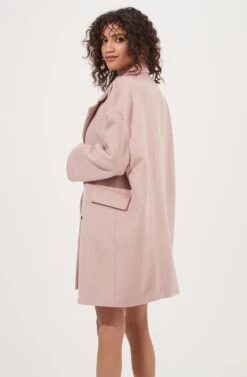 Rhea Double Breasted Coat -Outlet Cozi Luxe Store ACT16870 DUSTYPINK 6