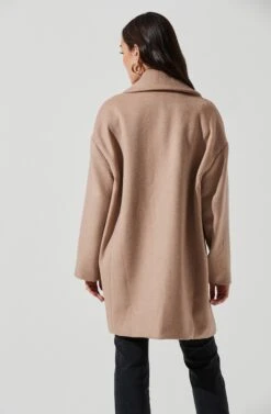 Rhea Double Breasted Coat -Outlet Cozi Luxe Store ACT16870 TAUPE 1064