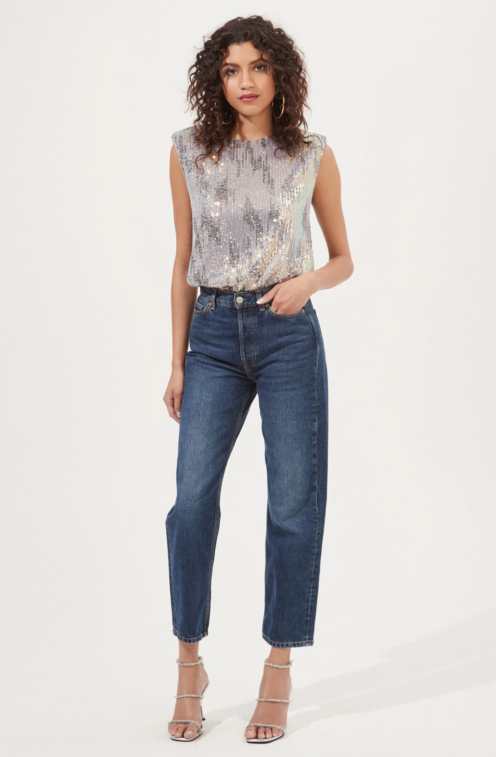 Hollywood Sequin Padded Shoulder Bodysuit 5 Hollywood Sequin Padded Shoulder Bodysuit - Image 3