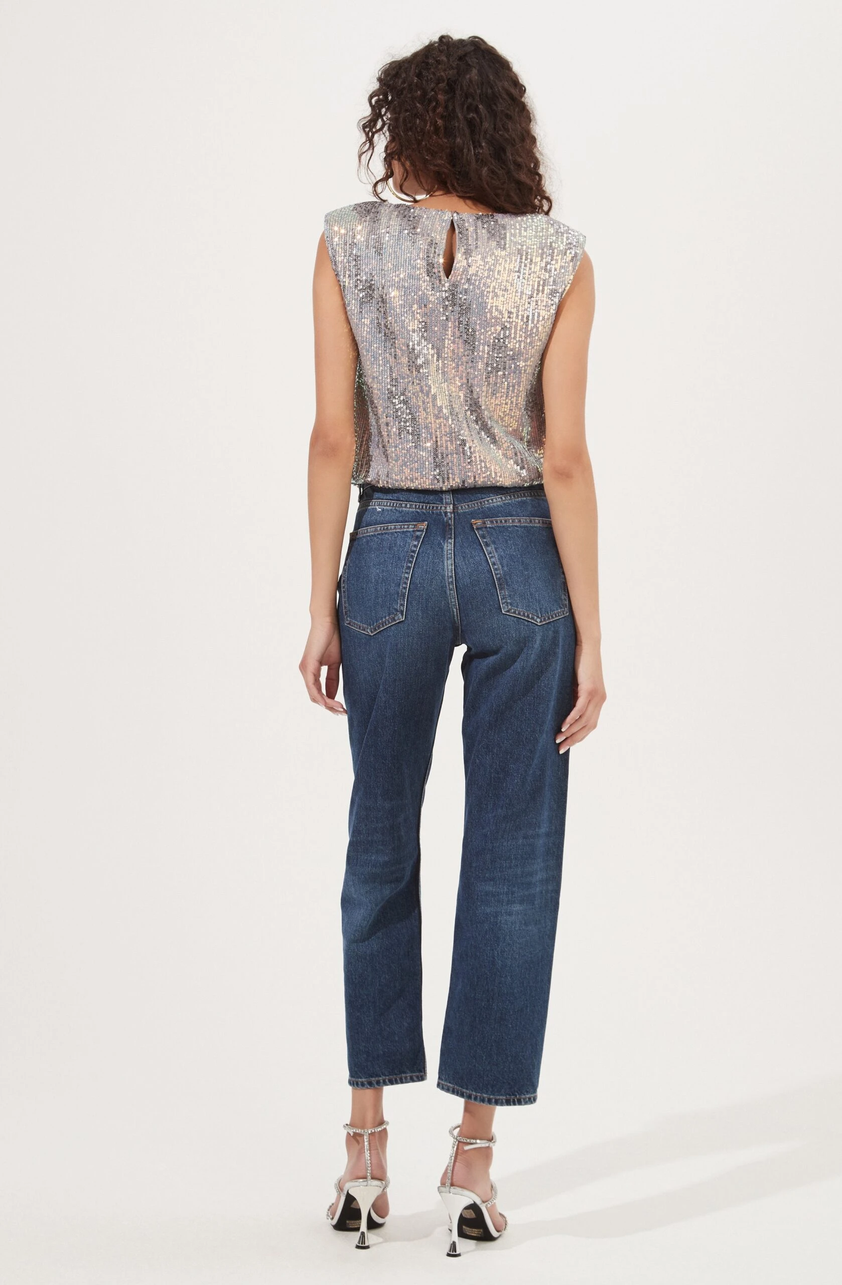 Hollywood Sequin Padded Shoulder Bodysuit 4 Hollywood Sequin Padded Shoulder Bodysuit - Image 2