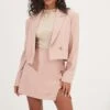 Woodbury Cropped Blazer -Outlet Cozi Luxe Store ACT16986 BLUSH 3