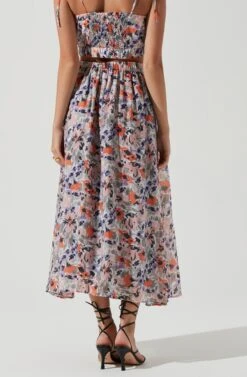Terra Bella Floral Maxi Skirt -Outlet Cozi Luxe Store ACT17024 PEACHORANGEMULTIFLORAL 0752