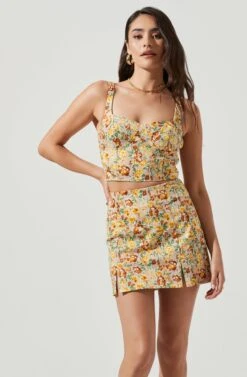 Monet Floral Bustier Top