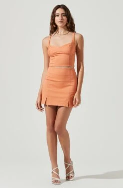 Monet Bustier Top 15 Monet Bustier Top -Outlet Cozi Luxe Store ACT17124C PAPAYA 1