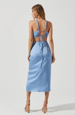 Robin Halter Tie Back Crop Top 17 Robin Halter Tie Back Crop Top -Outlet Cozi Luxe Store ACT17181 BLUE 0818