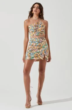 Covina Tropical Print Mini Skirt