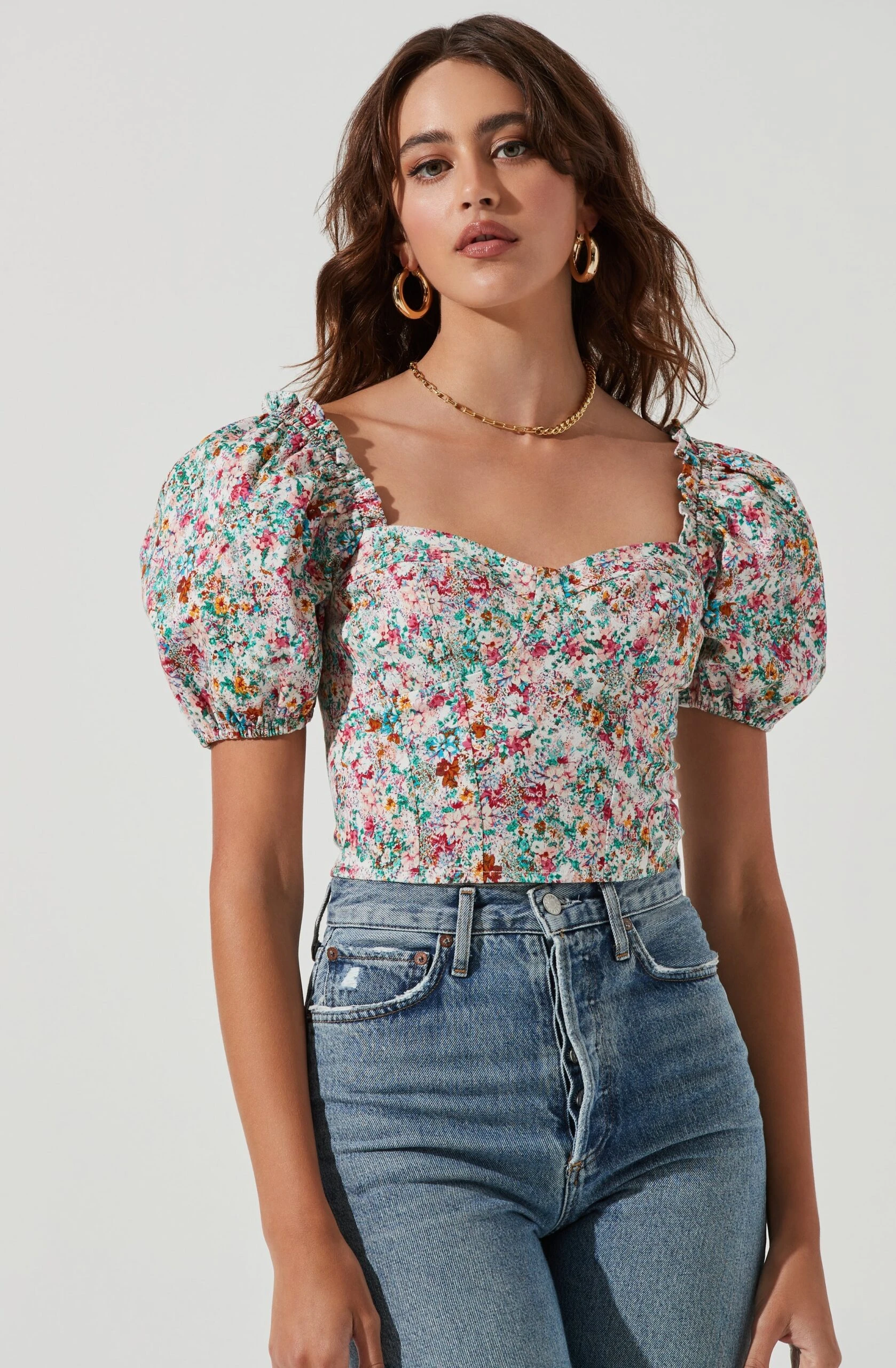 Romilly Floral Puff Sleeve Top 5 Romilly Floral Puff Sleeve Top - Image 3