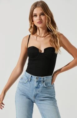 Brixley Underwire Bustier Top 16 Brixley Underwire Bustier Top -Outlet Cozi Luxe Store ACT17260 BLACK 0661