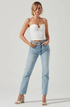 Brixley Underwire Bustier Top 21 Brixley Underwire Bustier Top -Outlet Cozi Luxe Store ACT17260 WHITE 1372