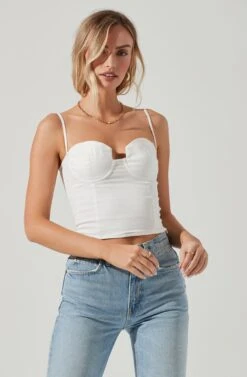 Brixley Underwire Bustier Top 22 Brixley Underwire Bustier Top -Outlet Cozi Luxe Store ACT17260 WHITE 1384