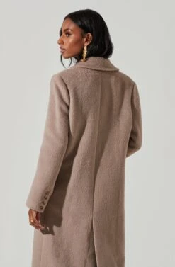 Morana Double Breasted Duster Coat -Outlet Cozi Luxe Store ACT17315B TAUPE 4