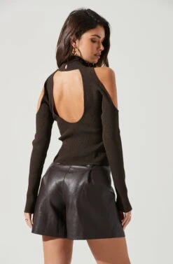 Carlotta Cold Shoulder Turtleneck Top 13 Carlotta Cold Shoulder Turtleneck Top -Outlet Cozi Luxe Store ACT17324 DARKOLIVE 1810 5