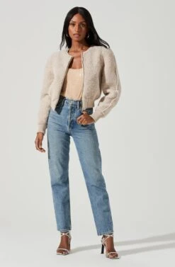 Stacy Faux Fur Jacket 21 Stacy Faux Fur Jacket -Outlet Cozi Luxe Store ACT17335 IVORY 0968