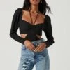 Dionne Cutout Halter Bodysuit 2 Dionne Cutout Halter Bodysuit -Outlet Cozi Luxe Store ACT17340 BLACK 1048