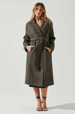 Rhodes Herringbone Tie Waist Coat 10 Rhodes Herringbone Tie Waist Coat -Outlet Cozi Luxe Store ACT17355B BLACKBROWNMULTI 2