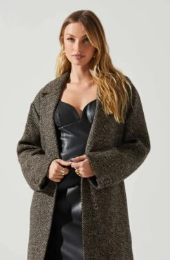 Rhodes Herringbone Tie Waist Coat 11 Rhodes Herringbone Tie Waist Coat -Outlet Cozi Luxe Store ACT17355B BLACKBROWNMULTI 4