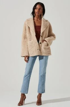 Willow Faux Shearling Coat 11 Willow Faux Shearling Coat -Outlet Cozi Luxe Store ACT17357 NATURAL 2