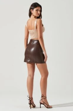 Larinna Hook And Eye Bustier Crop Top -Outlet Cozi Luxe Store ACT17368 CHAMPAGNE 1289