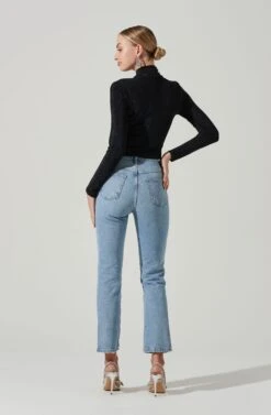 Crane Metallic Cutout Long Sleeve Top -Outlet Cozi Luxe Store ACT17378 MIDNIGHTMETALLIC 6