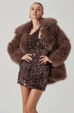 Hadley Faux Fur Coat -Outlet Cozi Luxe Store ACT17441 MOCHAMAUVE 3