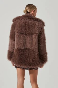 Hadley Faux Fur Coat -Outlet Cozi Luxe Store ACT17441 MOCHAMAUVE 5