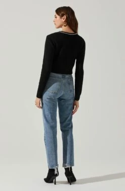 Melissa Pearl Embellished Cardigan Sweater -Outlet Cozi Luxe Store ACT17475P BLACK 6