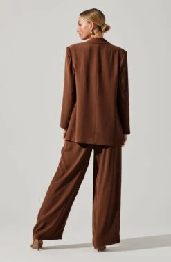 Laudine Oversized Blazer 35 Laudine Oversized Blazer -Outlet Cozi Luxe Store ACT17526 BROWN 4 2