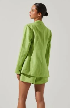 Ayra Front Button Blazer -Outlet Cozi Luxe Store ACT17557 KIWI 4