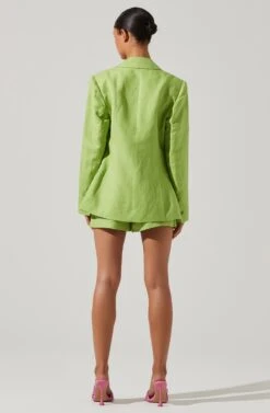 Ayra Front Button Blazer -Outlet Cozi Luxe Store ACT17557 KIWI 5