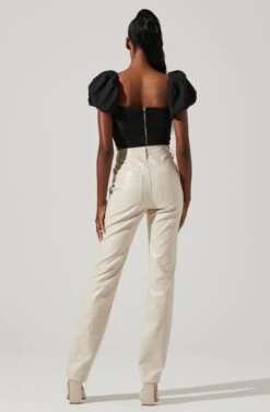 Paola Sweetheart Bustier Puff Sleeve Top -Outlet Cozi Luxe Store ACT17560S BLACK 5