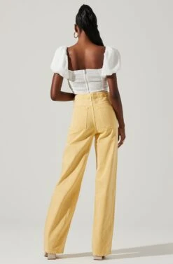 Paola Sweetheart Bustier Puff Sleeve Top -Outlet Cozi Luxe Store ACT17560S WHITE 4