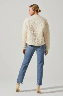 Zenni Quilted Jacket -Outlet Cozi Luxe Store ACT17567 CREAM 6