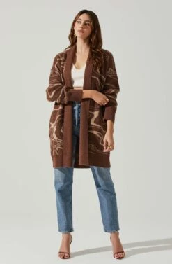 Vada Abstract Swirl Oversized Sweater 11 Vada Abstract Swirl Oversized Sweater -Outlet Cozi Luxe Store ACT17580SH BROWNSWIRL 2