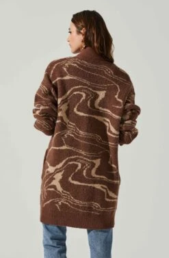 Vada Abstract Swirl Oversized Sweater 13 Vada Abstract Swirl Oversized Sweater -Outlet Cozi Luxe Store ACT17580SH BROWNSWIRL 5