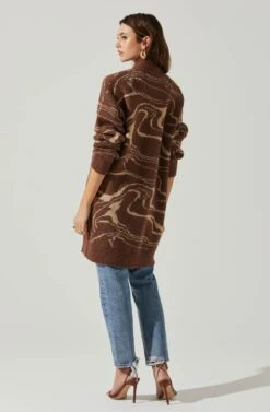 Vada Abstract Swirl Oversized Sweater 12 Vada Abstract Swirl Oversized Sweater -Outlet Cozi Luxe Store ACT17580SH BROWNSWIRL 6