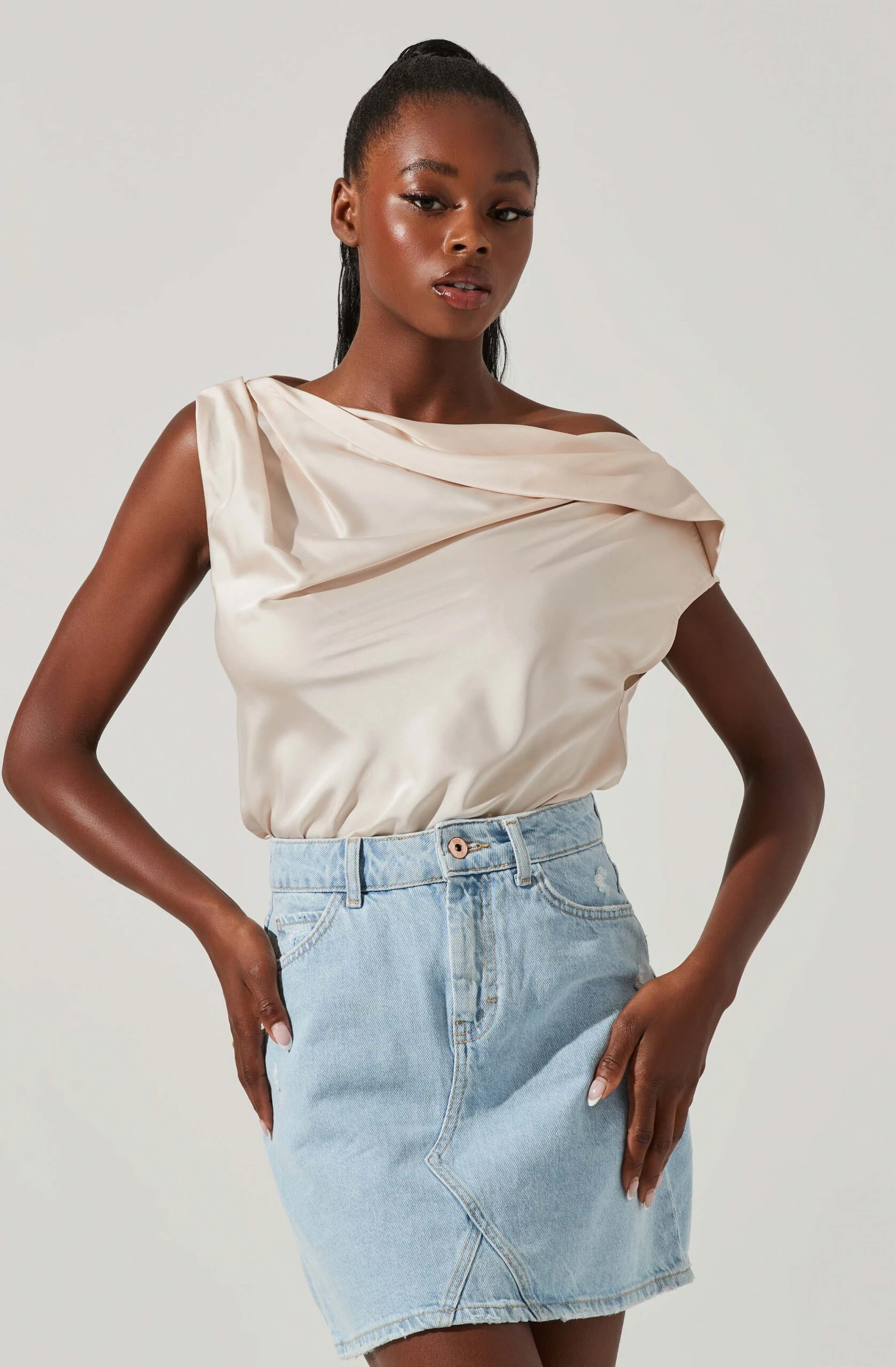 Ceres Satin Off Shoulder Top 19 Ceres Satin Off Shoulder Top - Image 17