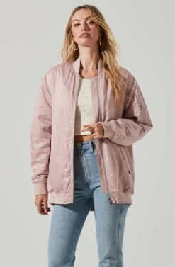 Torin Bomber Jacket -Outlet Cozi Luxe Store ACT17705 LIGHTPINK 3