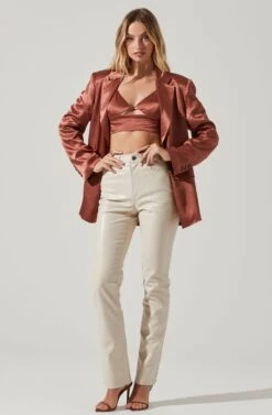 Kimia Satin Oversized Blazer 34 Kimia Satin Oversized Blazer -Outlet Cozi Luxe Store ACT17722 ROSEBROWN 1 4880842a f6f8 44cc a4c7 2f47cafb058c