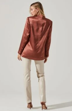 Kimia Satin Oversized Blazer 36 Kimia Satin Oversized Blazer -Outlet Cozi Luxe Store ACT17722 ROSEBROWN 5 1c23ce22 a511 4cbe 8972 d7df9547a092